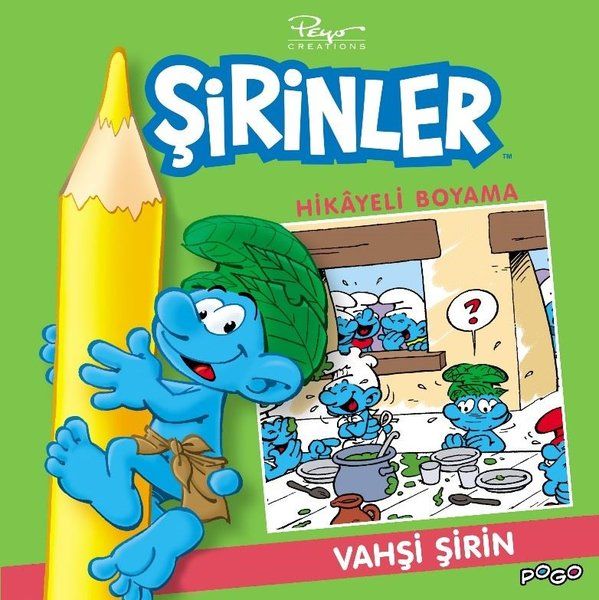 Vahşi Şirin Hikayeli Boyama - Şirinler - Kolektif kitap kapağı