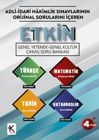 Etkin Genel Yetenek - Genel Kültür Çıkmış Soru Bankası - Umut Kerse, Mehtap Şahin, Emre Doğan, Ali Kemal Özek kitap kapağı