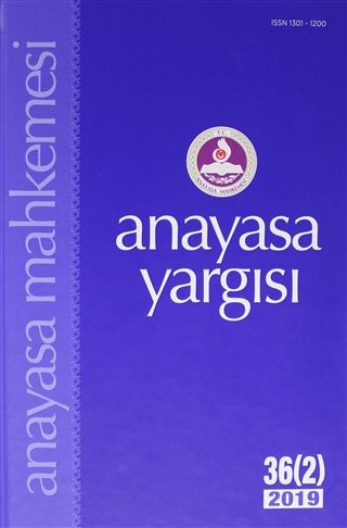 Anayasa Yargısı Dergisi 36 (2) 2019 - Kolektif kitap kapağı