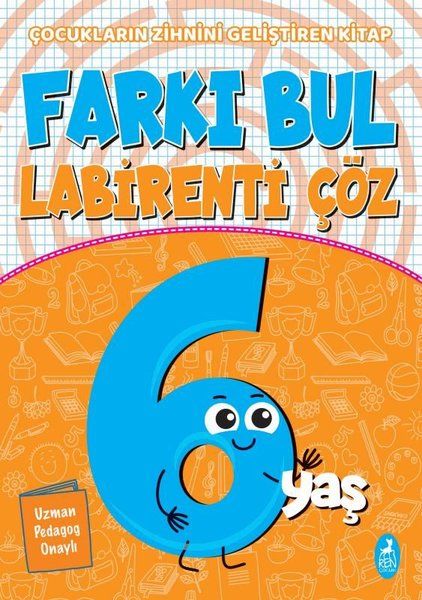 Farkı Bul Labirenti Çöz 6 Yaş - Ercan Portakal kitap kapağı