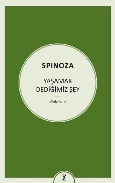 Yaşamak Dediğimiz Şey - Benedictus de Spinoza kitap kapağı