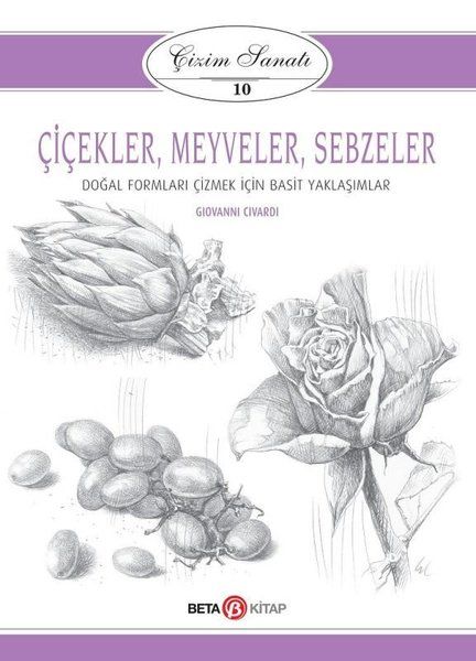 Çiçekler Meyveler Sebzeler - Çizim Sanatı 10 - Giovanni Civardi kitap kapağı