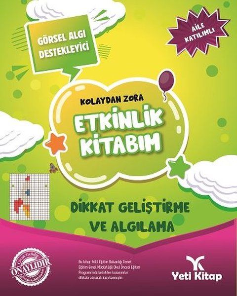 Kolaydan Zora Etkinlik Kitabım - Dikkat Geliştirme ve Algılama - Feyyaz Ulaş kitap kapağı