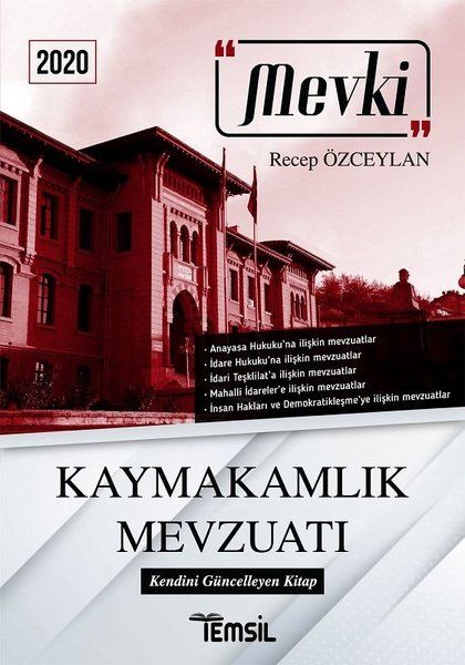 2020 Mevki Kaymakamlık Mevzuatı - Recep Özceylan kitap kapağı