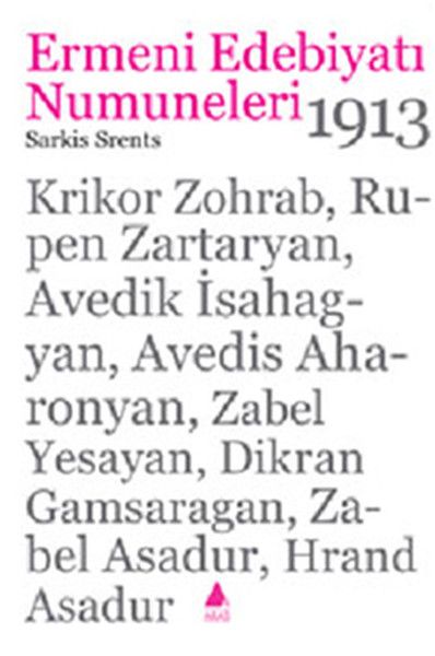 Ermeni Edebiyatı Numuneleri 1913 - Sarkis Srents kitap kapağı