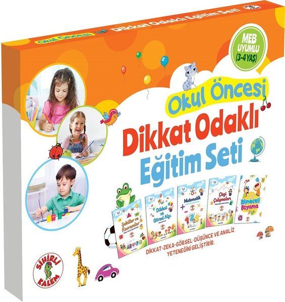 Dikkat Odaklı Eğitim Seti 3-4 Yaş - Celal Akbaş kitap kapağı