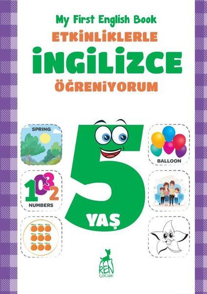 Etkinliklerle İngilizce Öğreniyorum 5 Yaş - Merve Almalı kitap kapağı