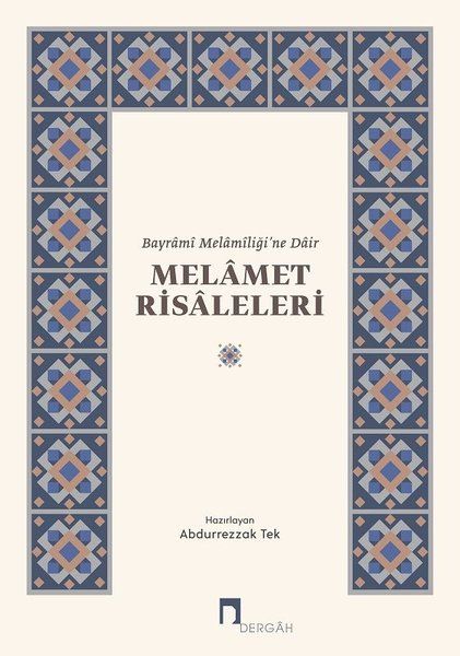 Melamet Risaleleri - Abdurrezzak Tek kitap kapağı