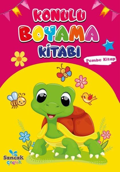 Konulu Boyama Kitabı - Pembe Kitap - Kolektif kitap kapağı