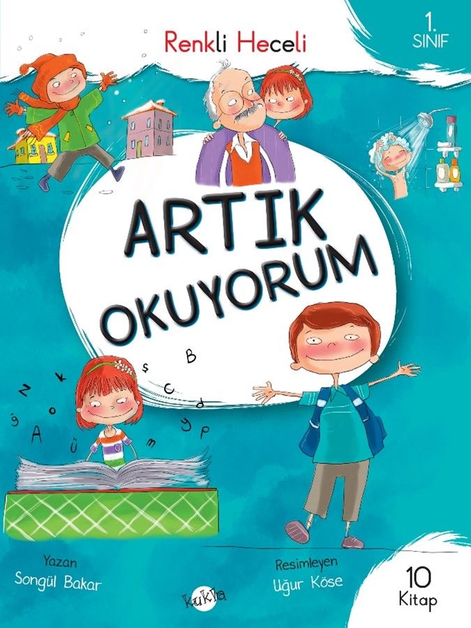 1. Sınıf - Artık Okuyorum 10 Kitap (Renkli Heceli) - Kolektif kitap kapağı