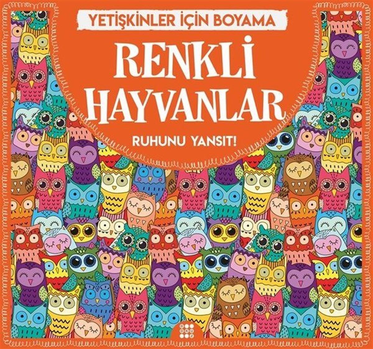 Renkli Hayvanlar - Yetişkinler İçin Boyama - Gizem Ulaş kitap kapağı