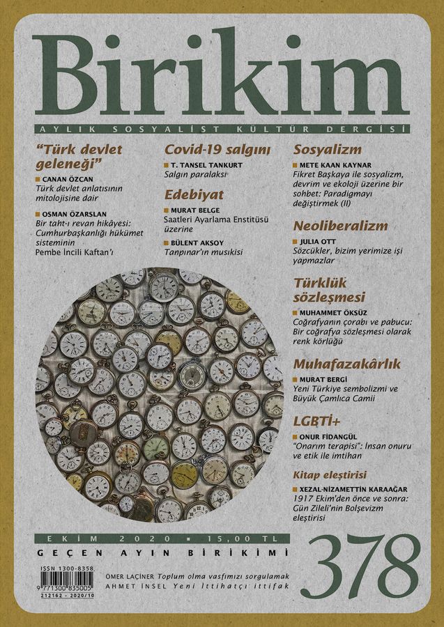 Birikim Aylık Sosyalist Kültür Dergisi Sayı: 378 Ekim 2020 - Kolektif kitap kapağı