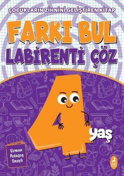 Farkı Bul Labirenti Çöz 4 Yaş - Ercan Portakal kitap kapağı