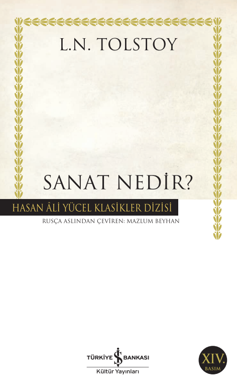 Sanat Nedir? - Lev Nikolayeviç Tolstoy kitap kapağı