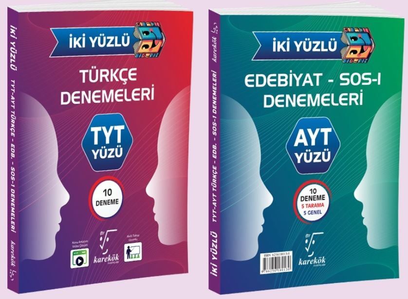 İki Yüzlü TYT AYT Türkçe Edebiyat Denemeleri - Kolektif kitap kapağı