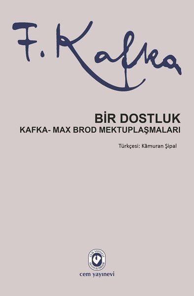 Bir Dostluk - Franz Kafka, Max Brod kitap kapağı