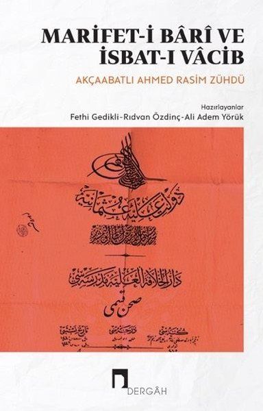 Marifet-i Bari ve İsbat-ı Vacib - Ahmed Rasim Zühdü kitap kapağı
