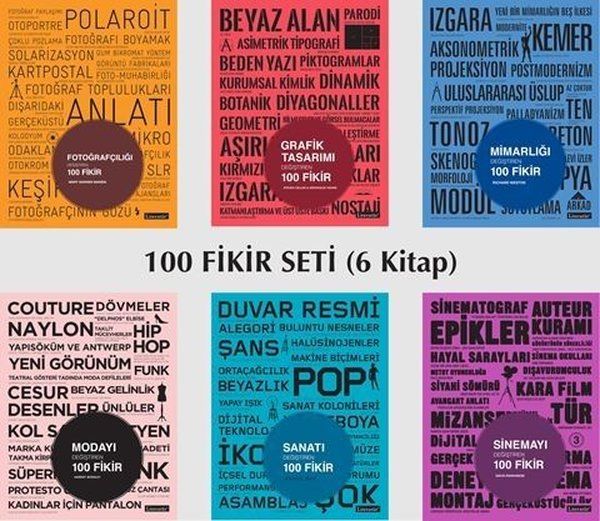 100 Fikir Seti (6 Kitap Takım) - Mary Warner Marien, Harriet Worsley, Steven Heller, Richard Weston, Michael Bird, David…