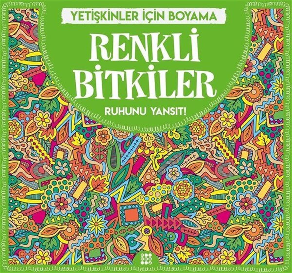 Renkli Bitkiler - Yetişkinler İçin Boyama - Gizem Ulaş kitap kapağı