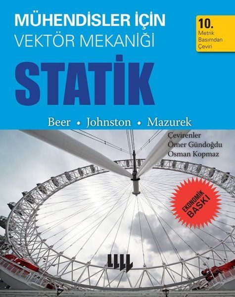 Mühendisler için Vektör Mekaniği Statik (Ekonomik Baskı) - E.Russell Johnston, Ferdinand Beer, Phillip Cornwell kitap kapağı