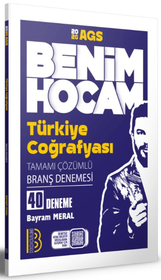 2026 AGS Türkiye Coğrafyası Tamamı Çözümlü 40 Branş Deneme - Bayram Meral kitap kapağı