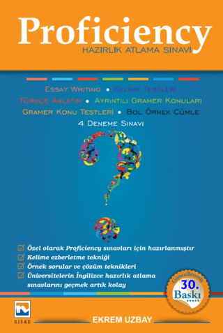 Proficiency - Hazırlık Atlama Sınavı - Ekrem Uzbay kitap kapağı