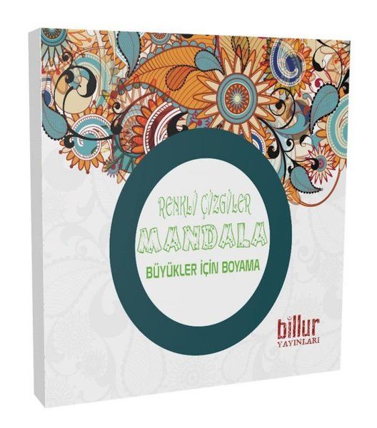 Renkli Çizgiler Mandala - Büyükler İçin Boyama - Kolektif kitap kapağı