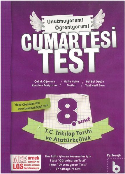 8. Sınıf Cumartesi Test T.C İnkılap Tarihi ve Atatürkçülük - Kolektif kitap kapağı