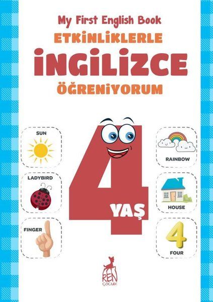Etkinliklerle İngilizce Öğreniyorum 4 Yaş - Merve Almalı kitap kapağı