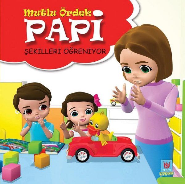 Papi Şekilleri Öğreniyor - Mutlu Ördek - Yücel Kaya kitap kapağı