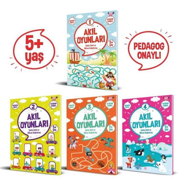 Akıl Oyunları Serisi (5+ Yaş) (4 Kitap Takım) - Kolektif kitap kapağı