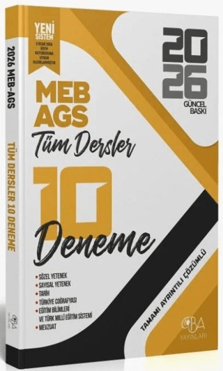 2026 MEB-AGS Tüm Dersler 10 Deneme - Kolektif kitap kapağı