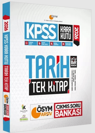 2026 KPSS Kara Kutu Tarih Tek Kitap ÖSYM Arşiv Çıkmış Soru Bankası Konu Özetli Dijital Çözümlü - Kolektif kitap kapağı
