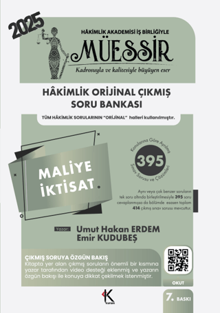 Müessir Maliye - İktisat Soru Bankası - Umut Hakan Erdem kitap kapağı