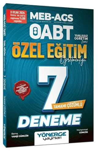 ÖABT MEB-AGS Özel Eğitim Öğretmenliği 7 Deneme - Berna Yahşi Güngör kitap kapağı
