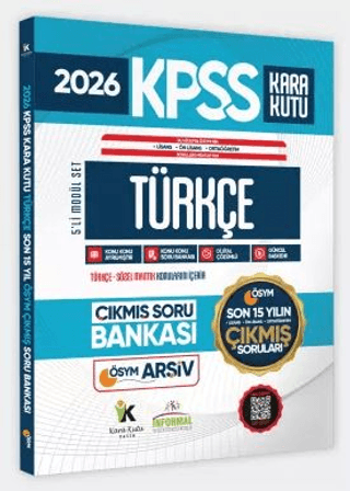 2026 FULLKPSS Lisans - Önlisans - Ortaöğretim Türkçe’nin Kara Kutusu ÖSYM Çıkmış Soru Bankası Son 15 Yıl - Kolektif kitap…