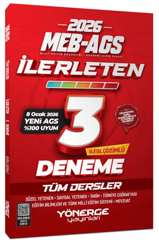 2026 MEB-AGS Tüm Dersler İlerleten 3 Deneme Çözümlü - Kolektif kitap kapağı