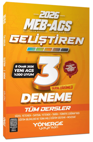 2026 MEB-AGS Tüm Dersler Geliştiren 3 Deneme - Kolektif kitap kapağı
