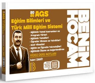 2026 AGS Eğitim Bilimleri ve Türk Milli Eğitim Sistemi Video Ders Notları - Sabri Zahit kitap kapağı