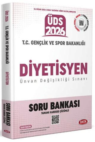 T.C. Gençlik ve Spor Bakanlığı Diyetisyen ÜDS Soru Bankası - Karekod Çözümlü - Kolektif kitap kapağı